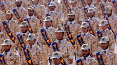 Miembros de la Guardia Revolucionaria, durante una parada militar en el 2013 en Teher�n
