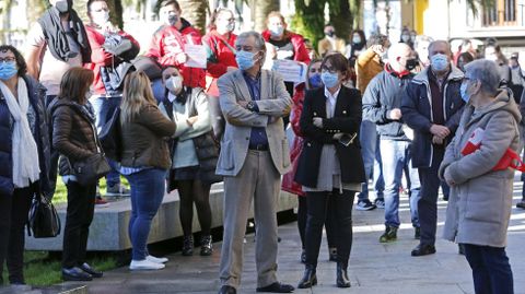 MANIFESTACI�N DE LA HOSTELER�A Y EL COMERCIO EN CALDAS DE REIS PARA PROTESTAR POR LAS RESTRICCIONES IMPUESTAS PARA FRENAR LA PANDEMIA COVID-19
