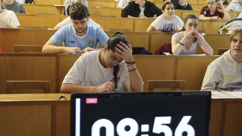 Ex�menes de la selectividad en junio del a�o pasado en la capital gallega