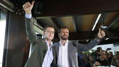 N��ez Feijoo y Pablo Casado, en un acto en Oleiros