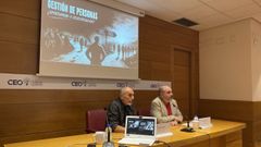 Fernando Salinero y David Mart�nez, ayer en la CEO