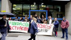 Proteta de los trabajadores de Gaia.Protesta de los trabajadores de Gaia