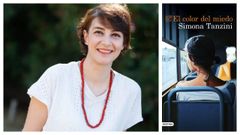 La periodista Simona Tanzini. A la derecha, la portada de la edici�n espa�ola de su novela.