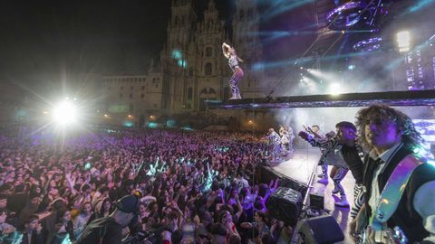 Concierto de la orquesta Panorama en la Praza do Obradoiro