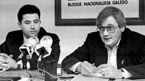 Guillerme V�zquez xunto a Fern�ndez Lores durante a s�a etapa como concelleiro en Pontevedra