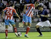 Iv�n P�rez recoge un pase corto en el partido del pasado s�bado contra el Numancia.