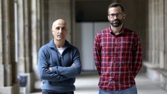 Alberto Mart� y Dominic Roy�, en la Facultade de Xeograf�a e Historia de la USC