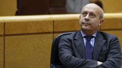 El ministro, durante la sesi�n de control al Gobierno en el Senado. 