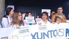 Los m�dicos en huelga volvieron a concentrarse, por segundo d�a consecutivo, a las puertas del Hospital de A Coru�a (Chuac)