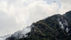Incendio este lunes en las inmediaciones de Caunedo, en el parque Natural de Somiedo