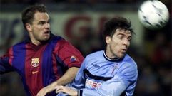 Berizzo marc� en los dos partidos con el Bar�a en el 2001.