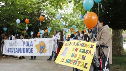 Manifestaci&oacute;n de m&eacute;dicos por el estatuto marco en la Alameda de Santiago 