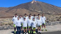 Integrantes del equipo barbanzano, en Tenerife.